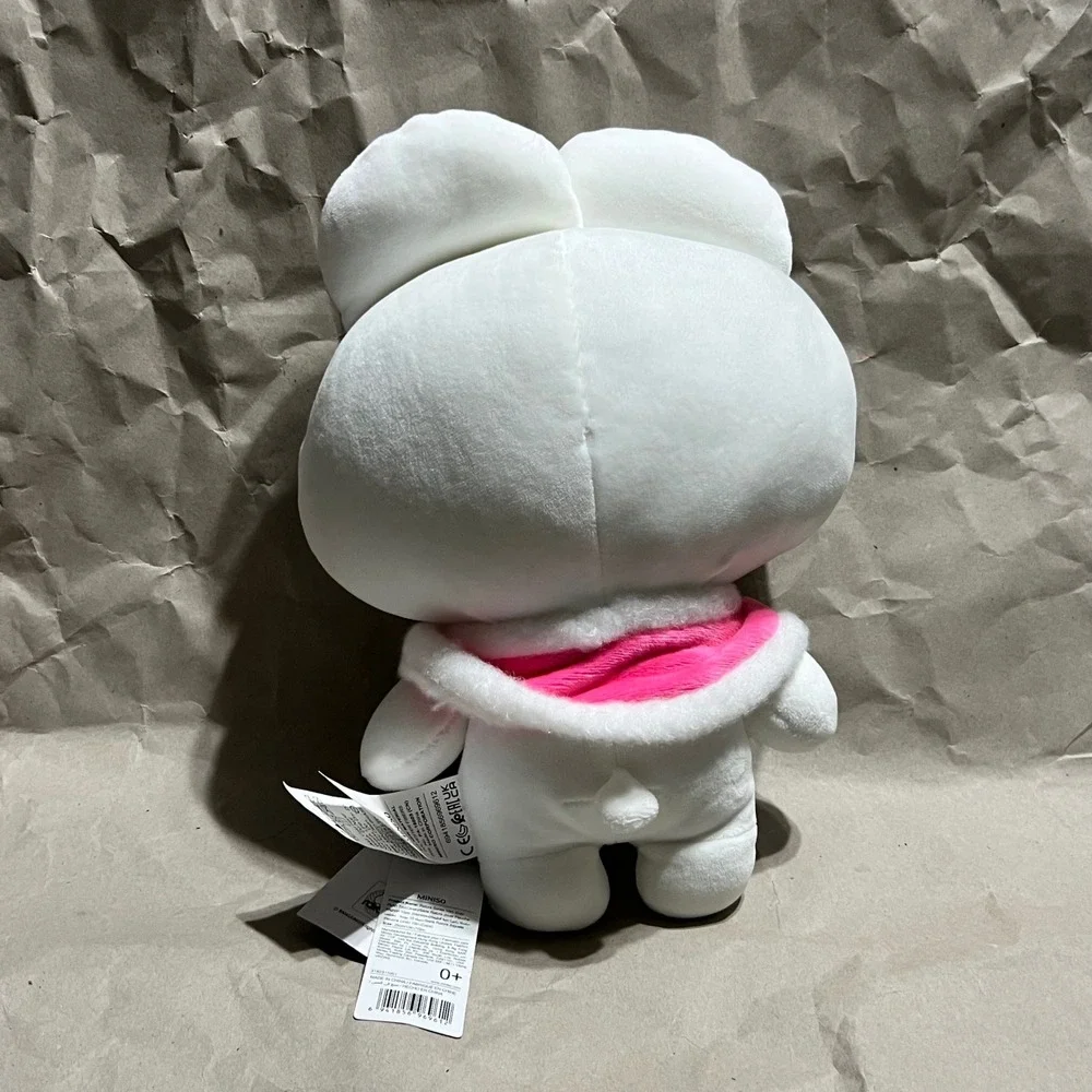 Miniso 10in Ratora Plush White Pink Cape Bunny‎ Stuffed Animal Kawaii Cute